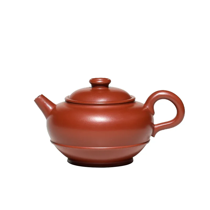 

Yixing purple clay pot raw ore Dahongpao pure hand inlaid line round giant round tea pot tea set