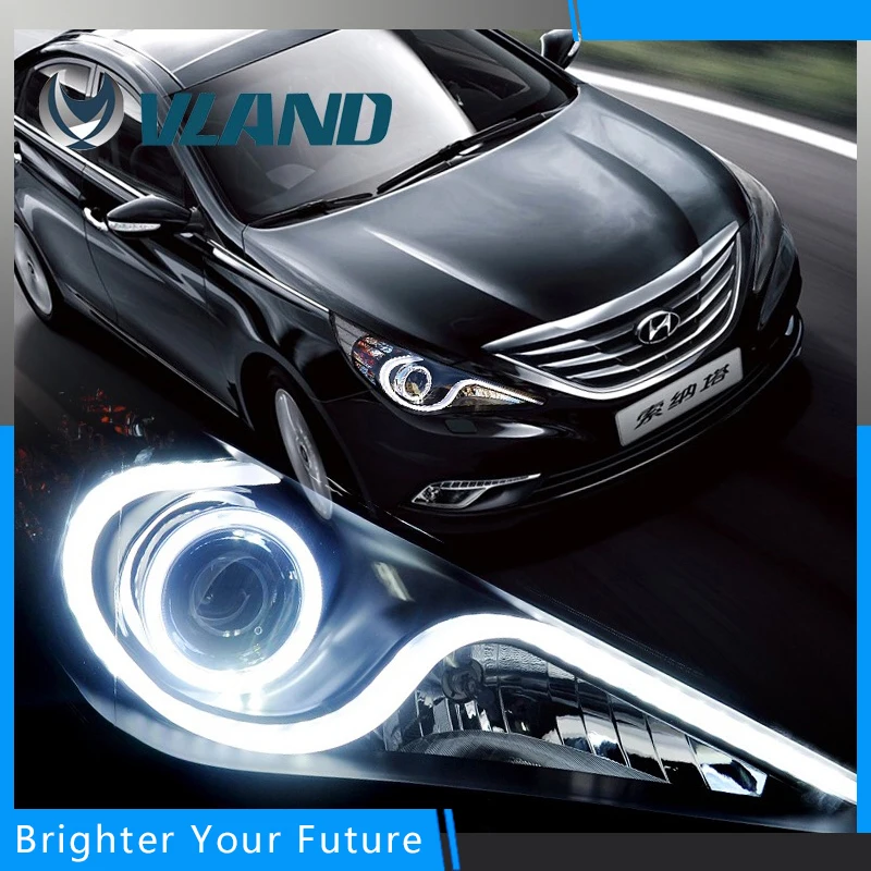 Фары для Hyundai Sonata 2011 2012 2013 2014 фары HID ближнего света передние DRL светодиодные