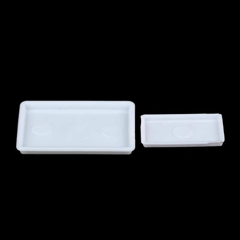 

2PCS 1:12 White Dishes Plate Tableware Dolls House Kitchen Furniture Miniatures Kitchen Toy Best For Dollhouse Decals
