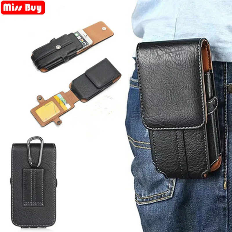 High Quality Leather Phone Cover Waist Case For iPhone 12 11 Pro Max XS X XR 7 8 6 6s Plus 5 5S SE Holster Bag Belt Pocket Pouch