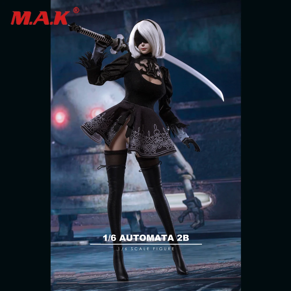 1/6 YoRHa № 2 Тип B Девушка голова Лепка с маской для глаз комплекты одежды ньер