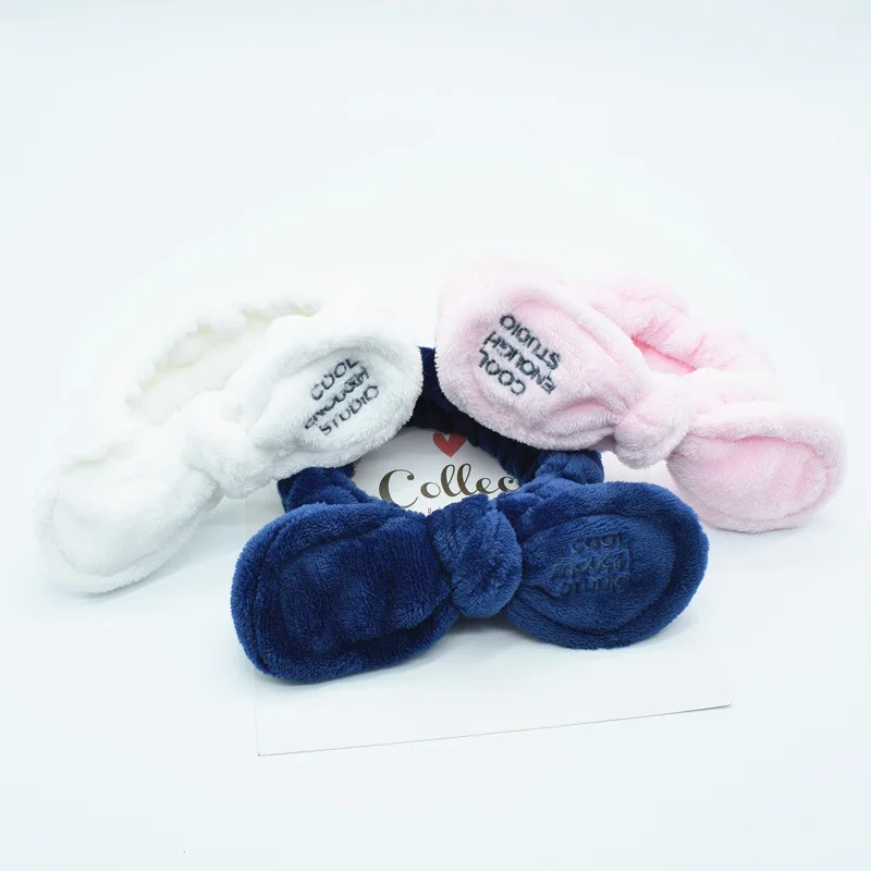 Женский милый удобный банный держатель для волос с большими ушками эластичная