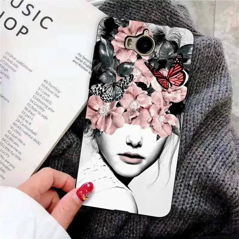 Fashion YJ Pattern Soft TPU 5.0&quotFor Huawei Y6 2017 Case For Cell Phone Cover |