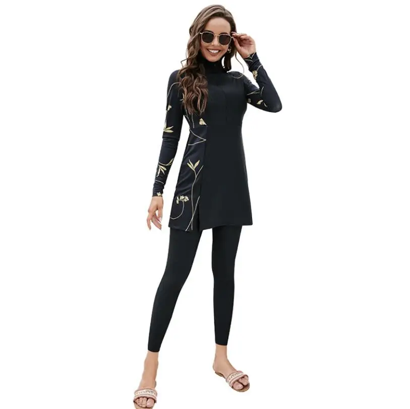 

Muslim Swimsuit Summer New Conservative Full-Enclosed Swimsuit Two-Piece Long-Sleeved Dress Jacket Trousers Swimsuit