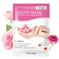efero 3pair6pcs rose esence hand care exfoliating hand mask moisturizing whitening anti wrinkle aging hand gloves spa skin care