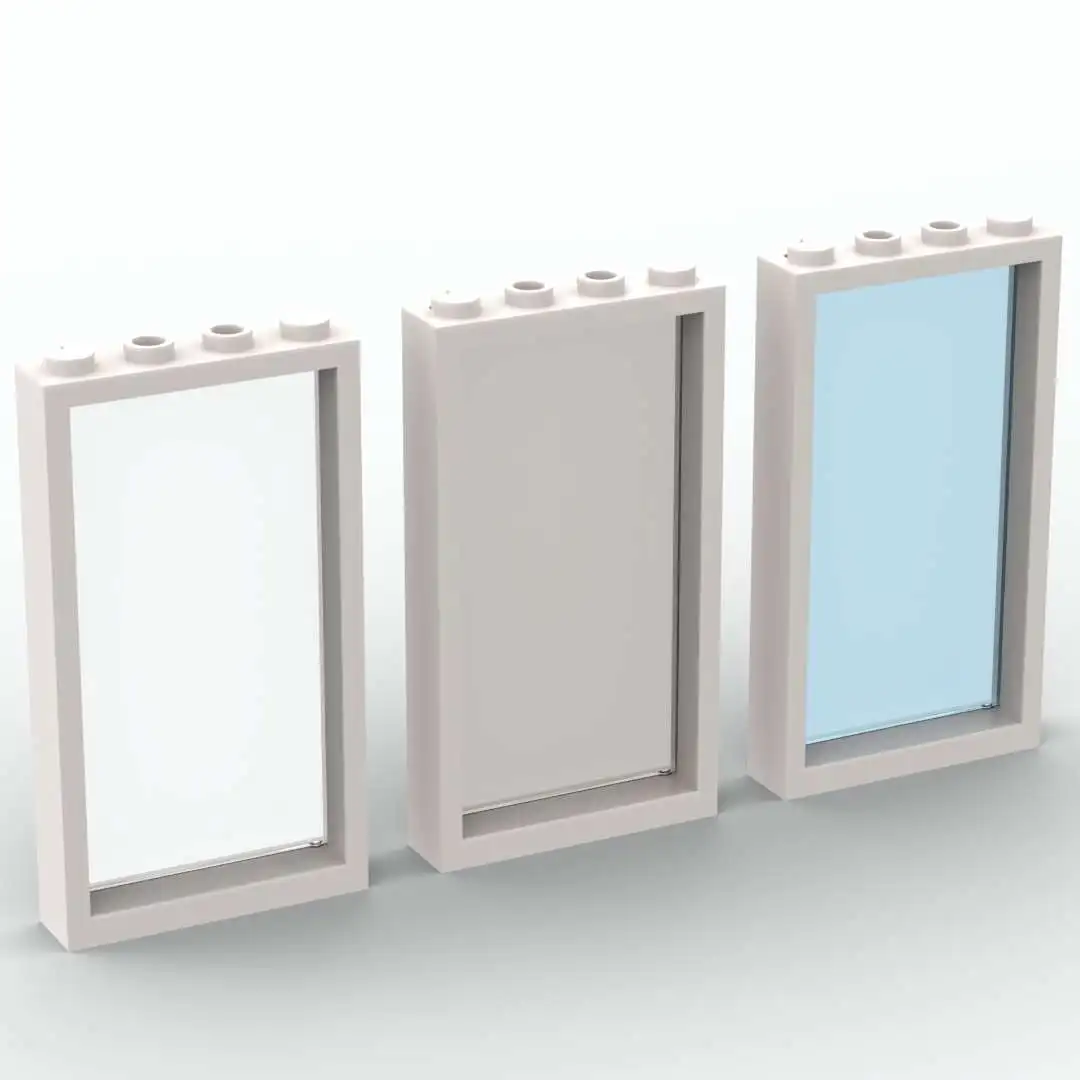 

30set Door Frame Building blocks toy 1x4x6 with 2 Holes on Top and Bottom Glass Window 60596 60803 Children Gifts