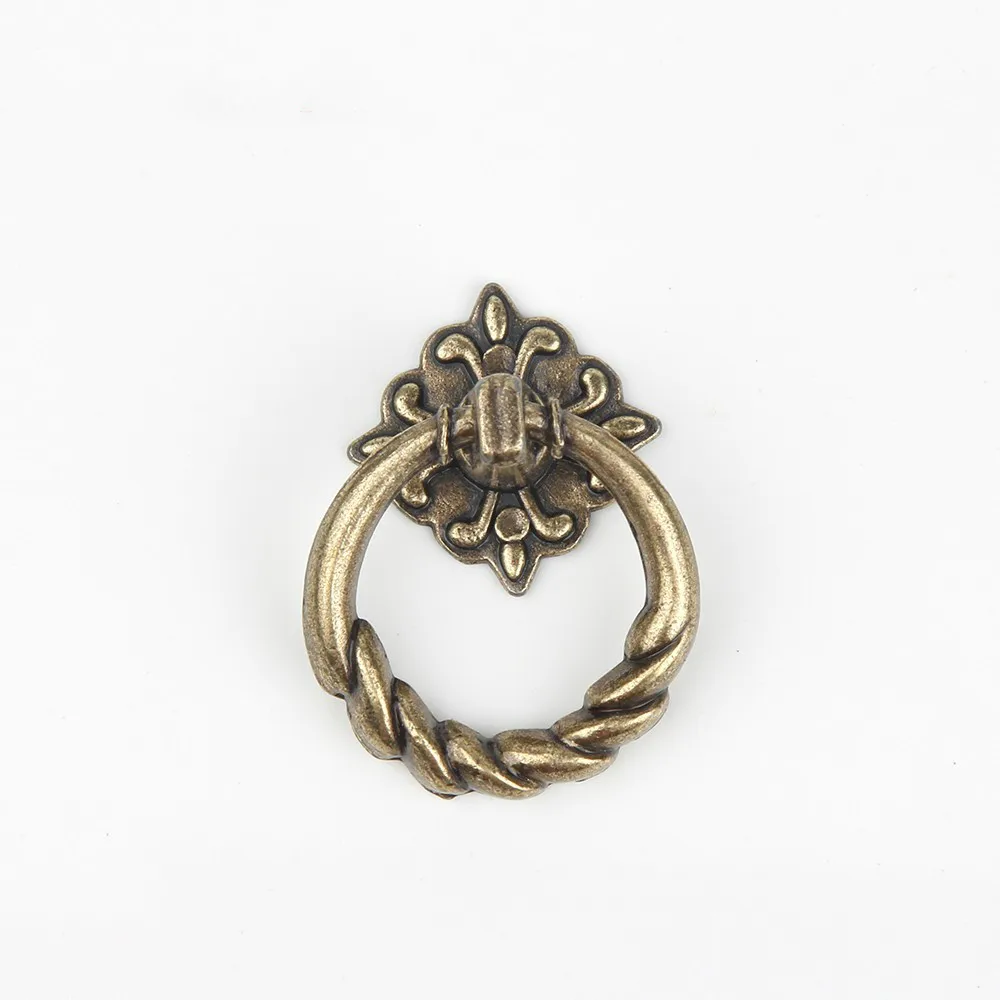 

8Pcs Vintage Alloy Cabinet Handles Furniture Knobs Kitchen Drawer Cupboard Chinese Ring Pull Handles,Bronze Tone