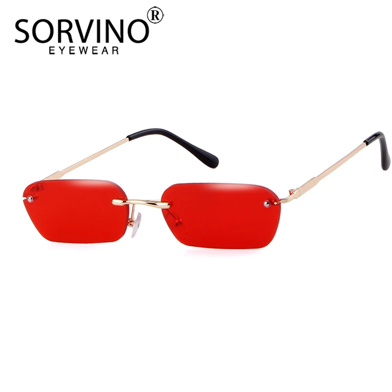 Женские и мужские ретро очки без оправы SORVINO маленькие прямоугольные