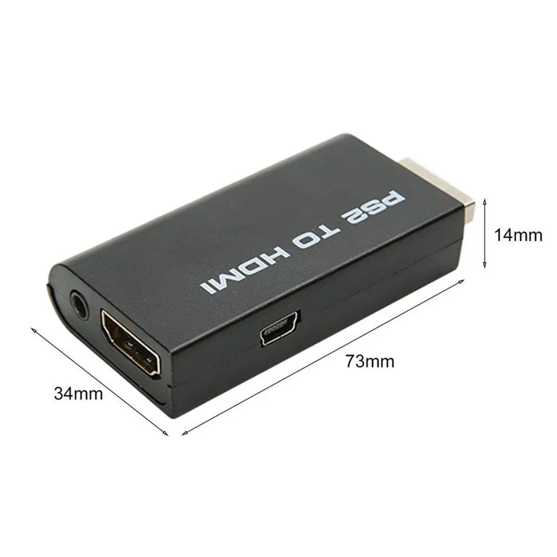 

For PS2 To HDMI-compatible 480i/480p/576i Audio Video Converter Adapter With 3.5mm Audio Output Supports For PS2 Display Modes