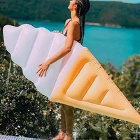 180cm ice cream inflatable circle float pool air mattress swimming ring for adult floating bed ride on raft pool party toys