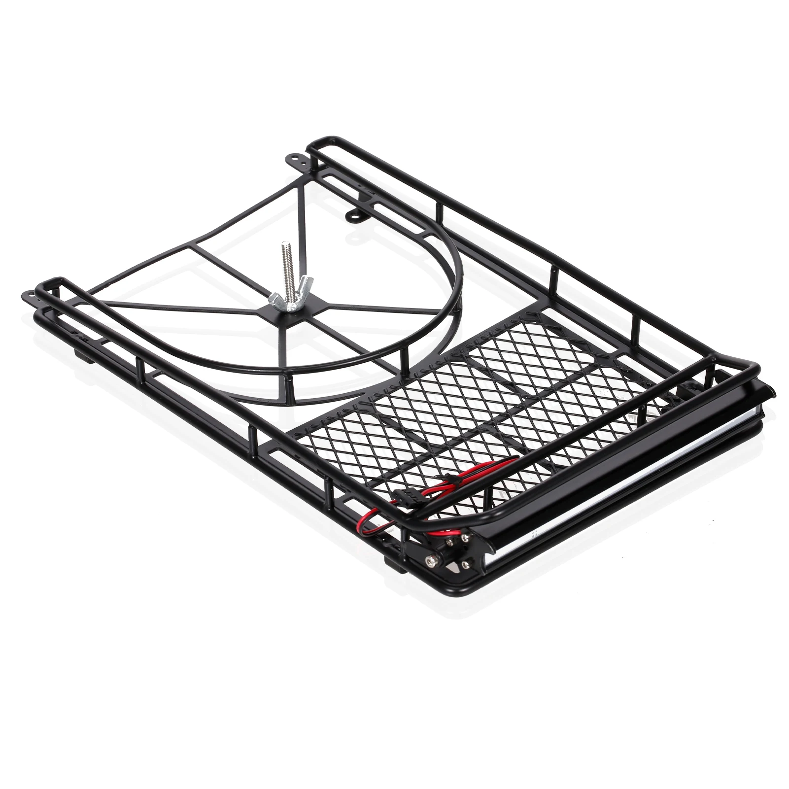 Alloy Roof Rack Luggage with 10-LED Lights Bar for 1/10 RC Rock Crawler Hsp Redcat Traxxas Tamiya Hpi RC4WD AXIAL TRX4 SCX10 | Игрушки и