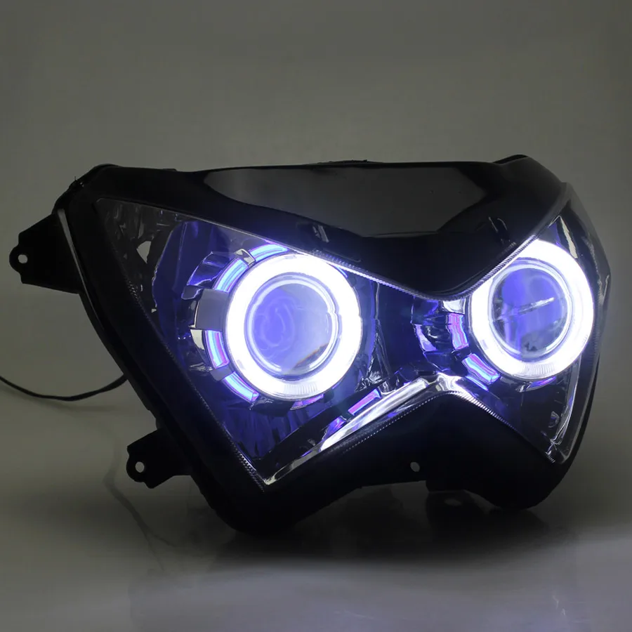 

Motorcycle Custom Front Headlight LED Eye HID Projector Headlight Assembly For Kawasaki Z800 2013-2016 Z250 2013-2015 Z300 15 16
