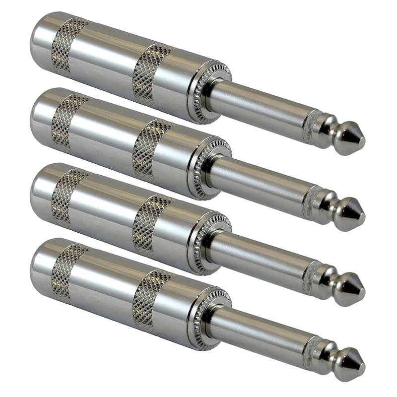1/4 inch Plugs for Speaker Cables Patch Snakes - TS Male Mono Inch Phono 6.m Phone Plug Bulk 4 PACK | Обустройство дома