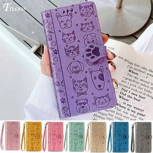 leather case for samsung galaxy a12 a22 a32 a52 a72 5g a02s a03s m31 m31s m21s cartoon magnetic flip wallet phone cover fundas free global shipping