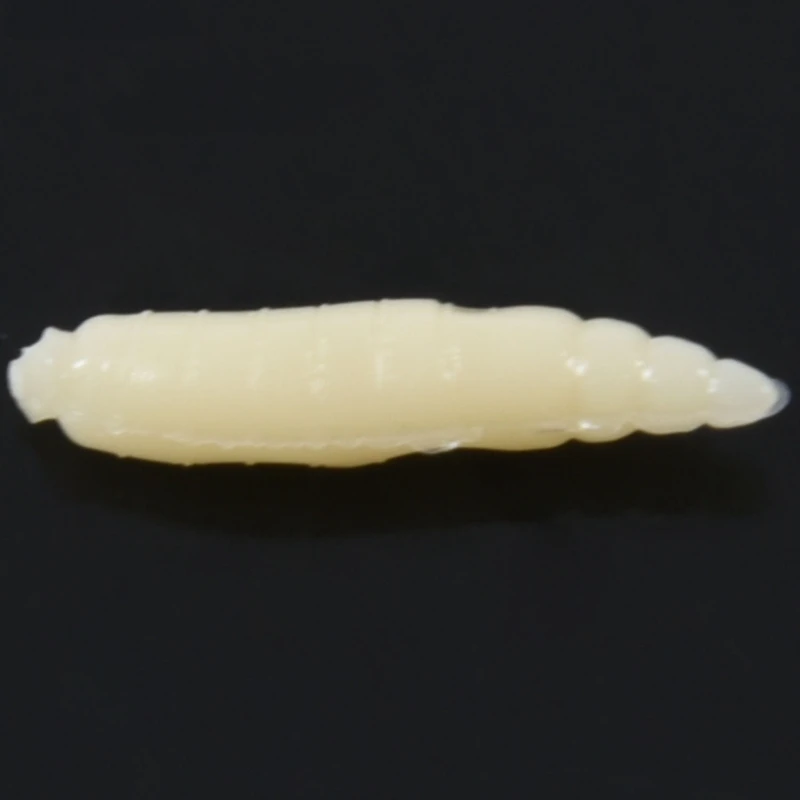 

50Pcs 2cm Fishing Lure got Grub Soft Baits Worms Ivory
