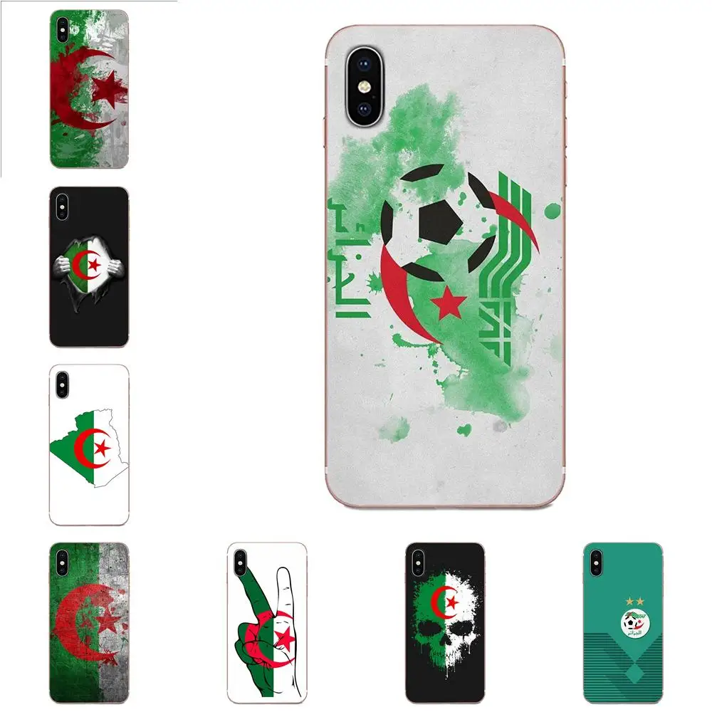 Для Apple iPhone 4 4S 5 5C 5S SE 6 6S 7 8 11 Plus Pro X XS Max XR TPU Стильный чехол флаг Алжира баннер