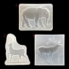 Рождественский олень рога Слон Лось DIY силиконовая форма в виде животного Изготовление ювелирных изделий из смолы