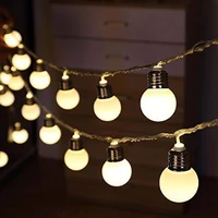 euus plug 5m 20 led globe string light outdoor g50 bulbs fairy lights garland garden patio wedding party christmas decoration
