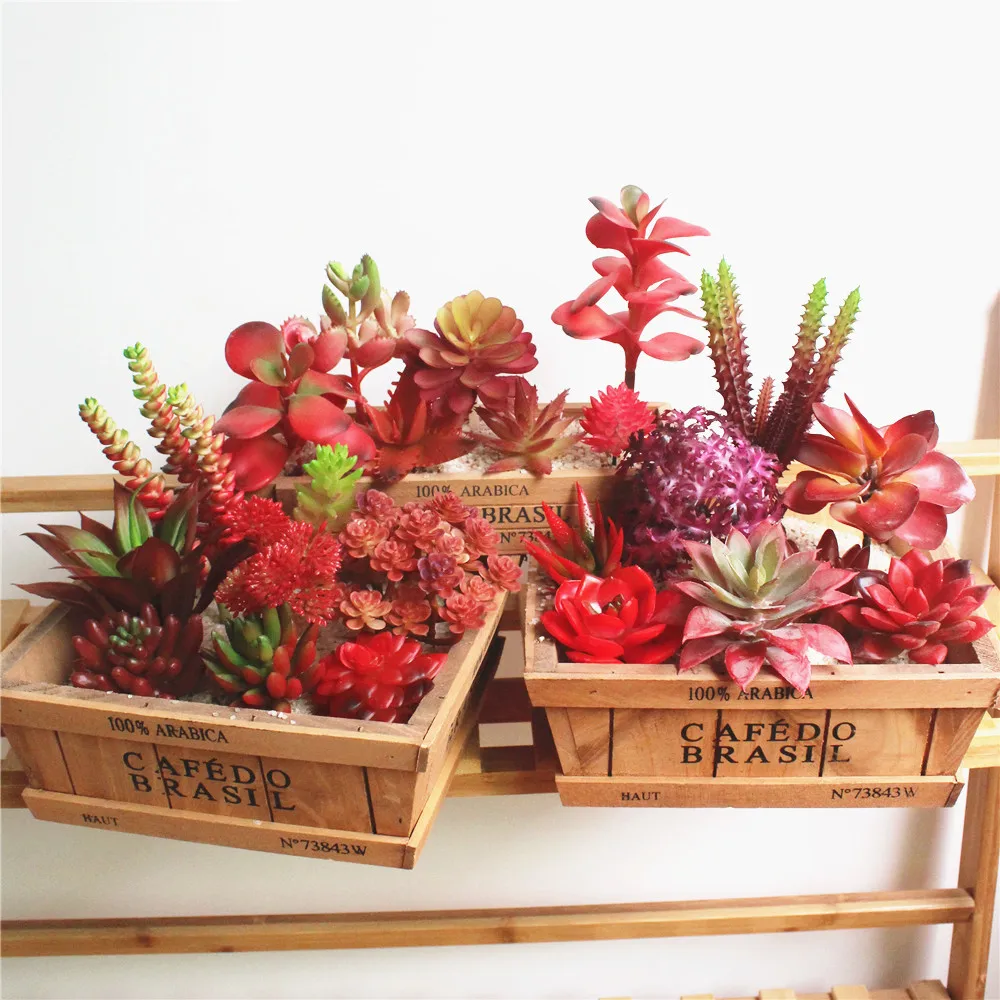 Искусственные суккуленты бонсай украшение для свадьбы Рождества вечеринки