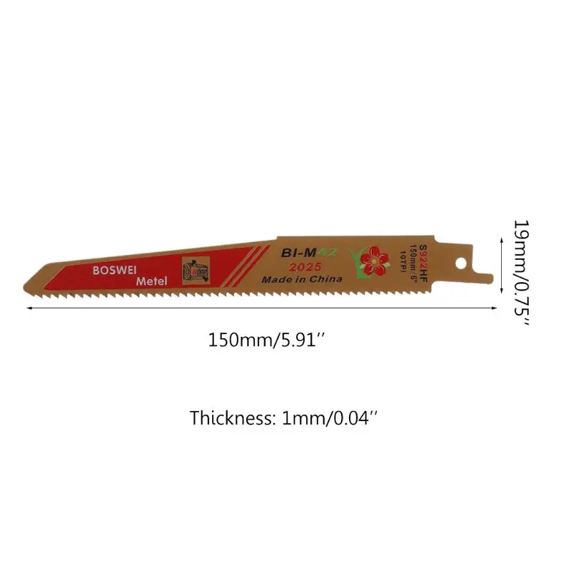 

2PCS Gold BIM Reciprocating Sabre Saw Blades Set for Cutting Metal Professional S922HF Tools Kit