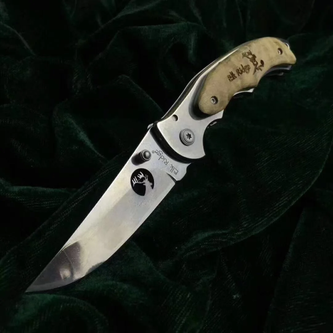

New Hollow Deer Tactical Hunting Folding Knife 440C Steel Outdoor Survival EDC Knives for Camping Hiking Food Handling