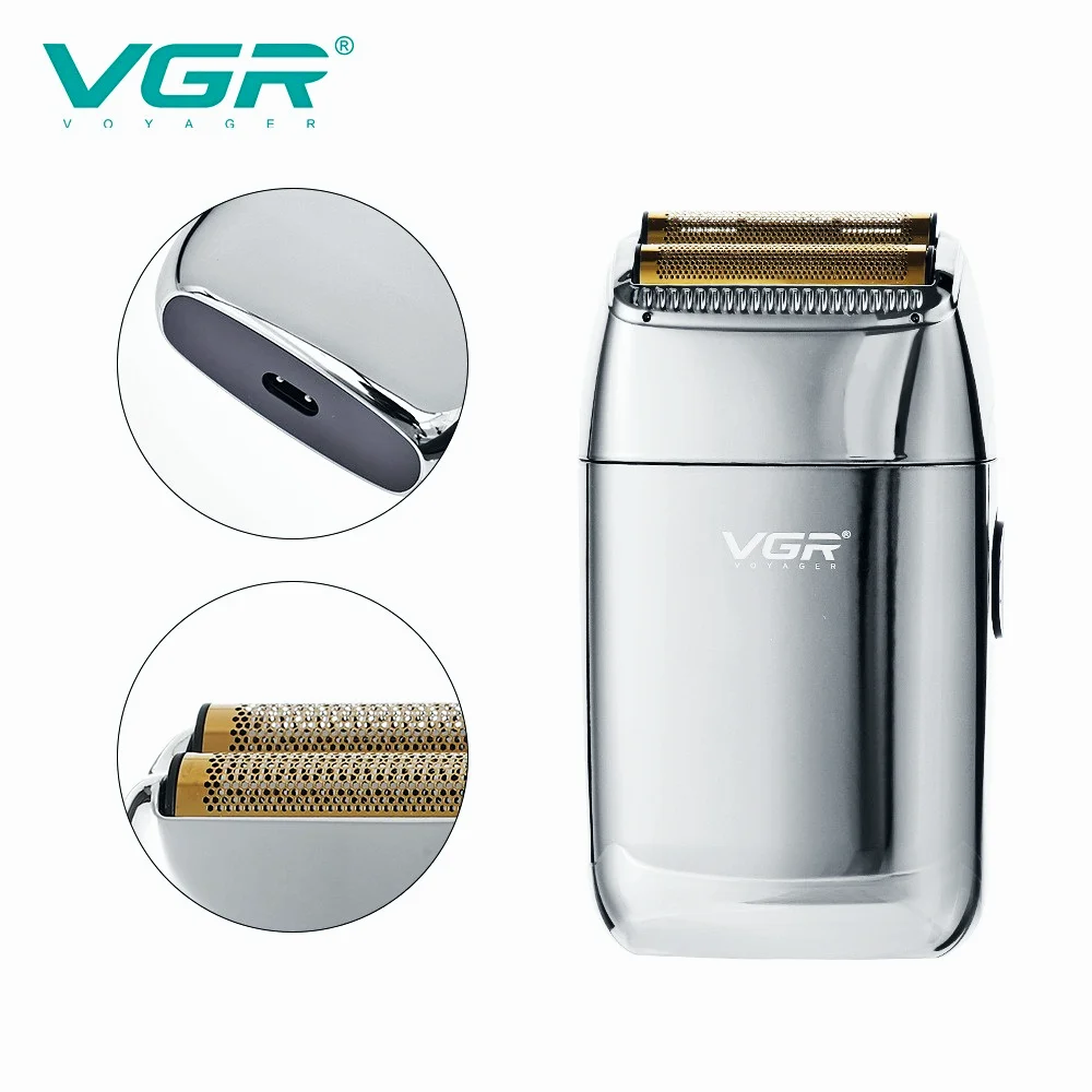 VGR Electric Shaver Metal Body Beard Trimmer Electric Razor For Men Beard Cutting Machine LED Digital Display USB Charging V-399 enlarge