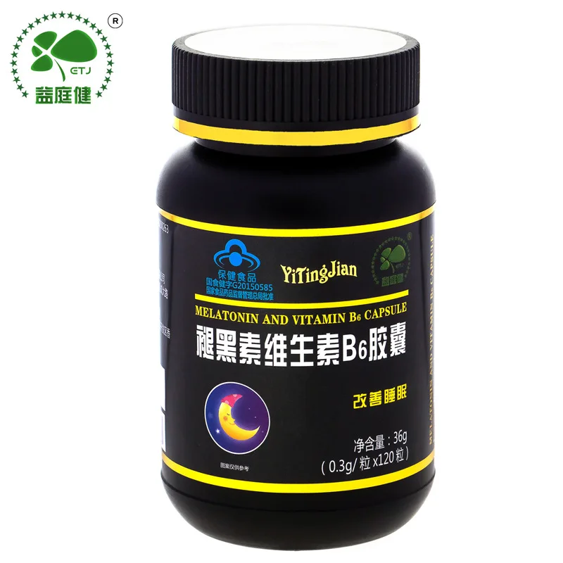 

Yiting Jian Brand Melatonin Vitamin B6 Capsule Melatonin Sleep Tablets Sleepwell Health Care Products for The Elderly 24 Months