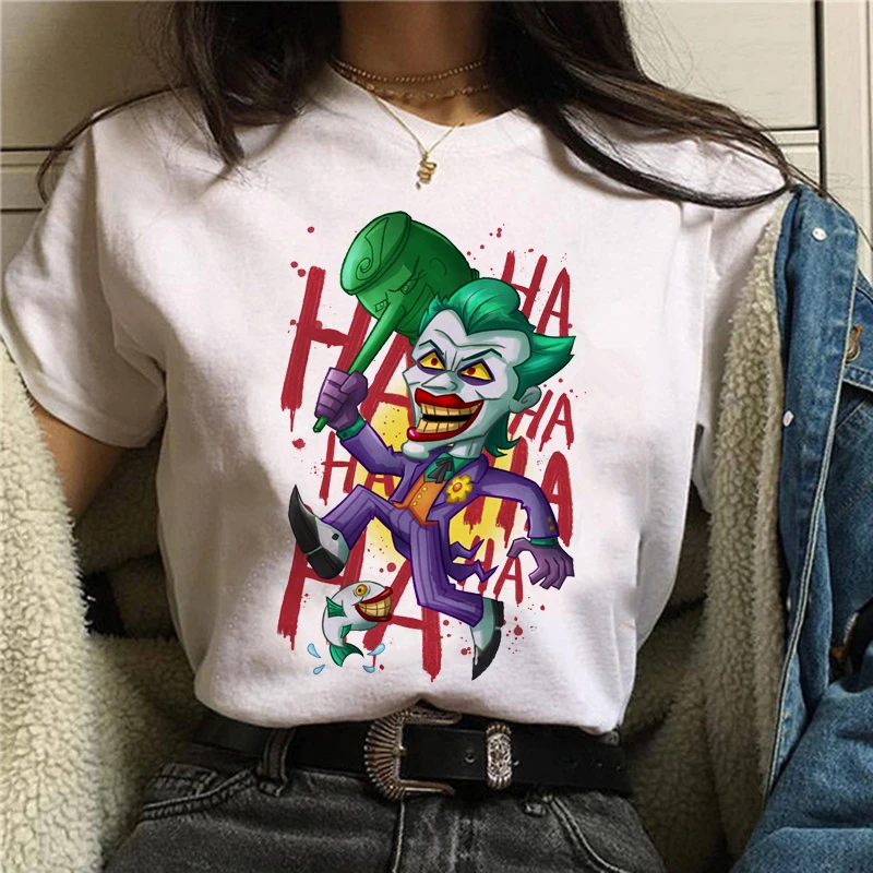 

Fashion Round Neck Tops Loose Harajuku White Shirts Korean Style Clothes Maycaur New Arrival Cartoon Graphic Print Women Tshirts