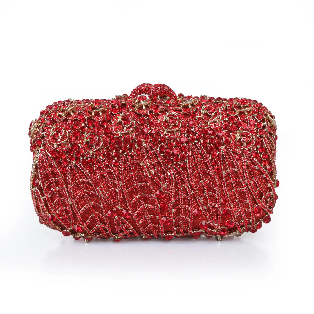 

XIYUAN Dazzling Women Blue Crystal Evening Bags Minaudiere Bags Diamond Wedding Purses Bridal Box Clutch Bag Gala Dinner Handbag