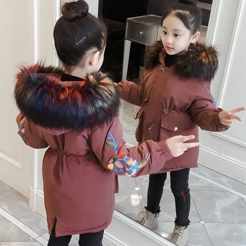 2019 зимняя куртка для маленьких девочек детская парка с хлопковым наполнителем