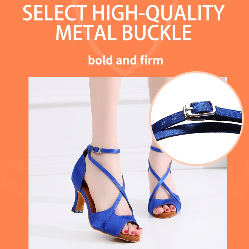 Женские туфли для бальных танцев на высоком каблуке красные танцевальные с