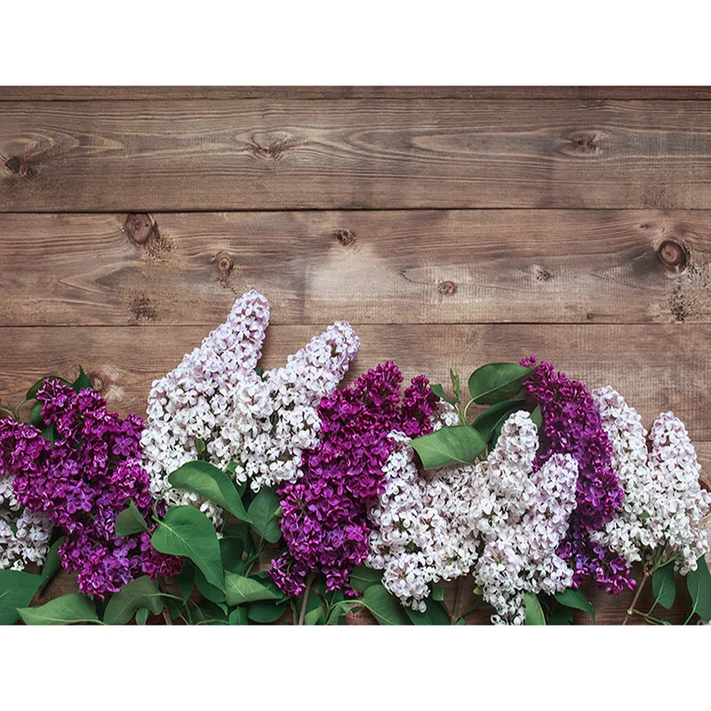 

SHENGYONGBAO Art Fabric Photography Backdrops Prop Flower and Wooden Planks Photography Background 200212SU-09