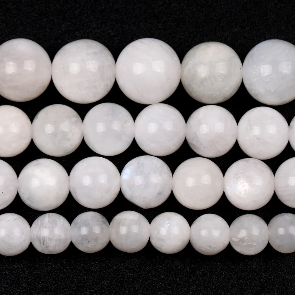 

Natural Blue Moonstone Stone Beads Round Loose Spacer For Jewelry Making DIY Bracelet Handmade 6/8/10/12mm