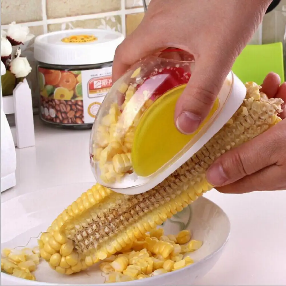 

Easy Peeling Corn Planer Corn Stripper Peeler Corn Kernel Tool Thresher Convenient To Clean Cooking Tools Kitchen Appliances