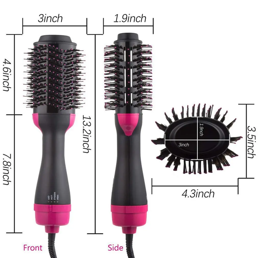 

New One Step Hair Dryer and Volumizer 3 in 1 Hot Air Brush Professional Blow Dryer Comb Curling Iron Hair Straightener Brush