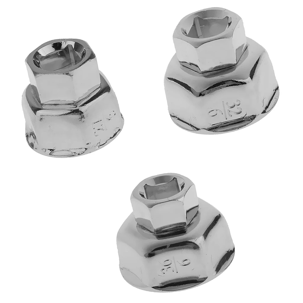 

3pcs Fuel Filter Socket, Oil Filter Wrench Tool for Cartridge Style Oil Filter System 27mm/ 32mm/ 36mm