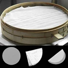 Антипригарный Белый силиконовый коврик для отпаривателя Dim Sum, бумажный коврик для отпаривателя ресторана, экологически чистые инструменты для приготовления пищи, кухонные аксессуары