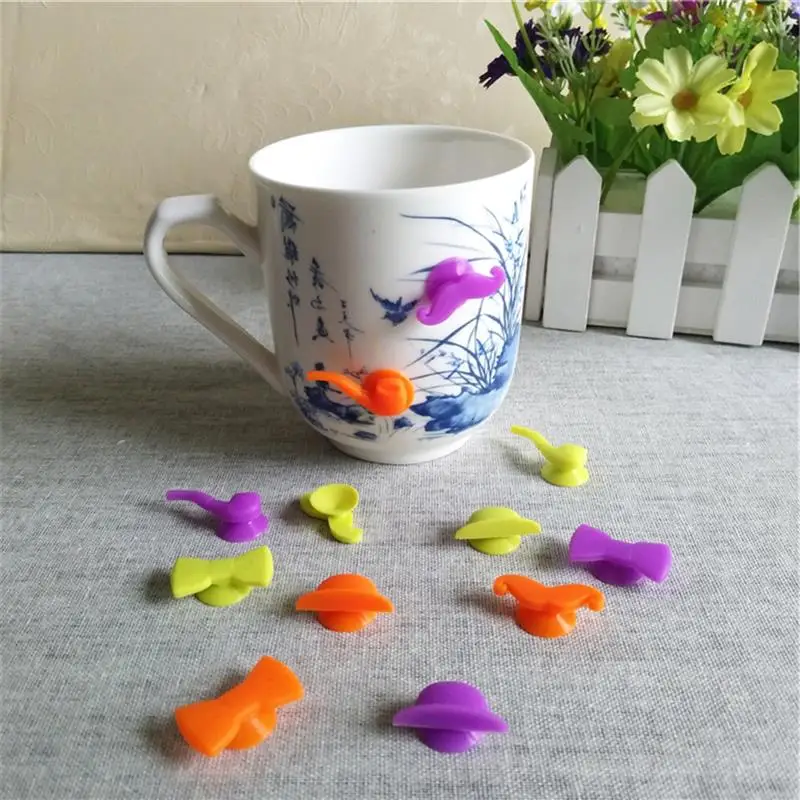 12 шт. силиконовый маркер для вечевечерние стакан вина талисманы напитков Бадди