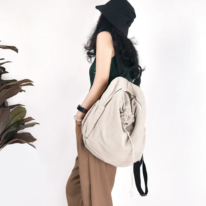 Женский летний Повседневный Рюкзак простой холщовый рюкзак Вместительная