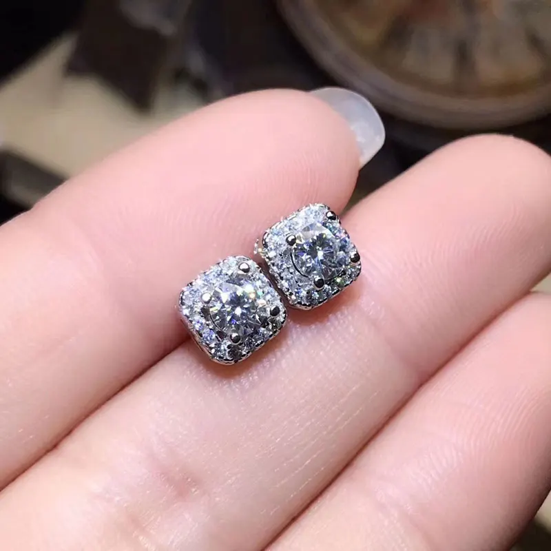 Женские ослепительные серьги из серебра 925 пробы бриллиантовые для повседневной