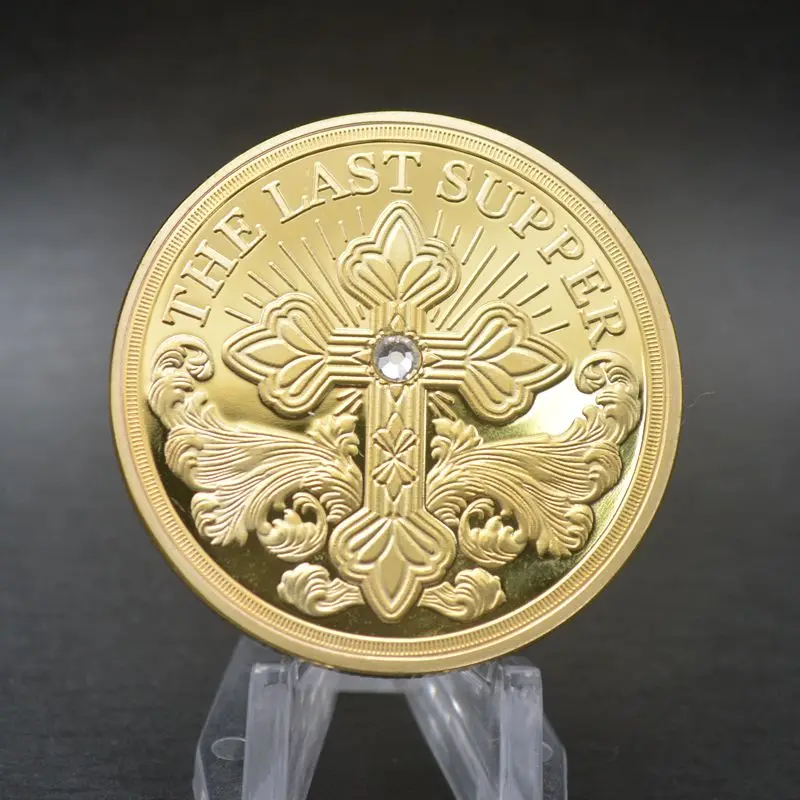 Новинка 2021 Религия Иисуса Христа Последний Ужин с бриллиантами Золотая