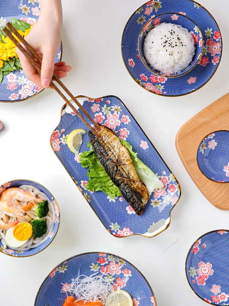 Японский Посуда креативные домашние Керамическая пиала для риса лапши Суповая