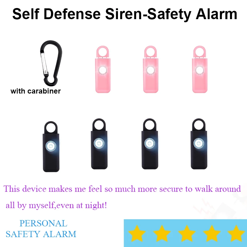 

Self Defense Siren Safety Alarm for Women Keychain with SOS LED Light Personal Alarms Personal Security Keychain Alarm