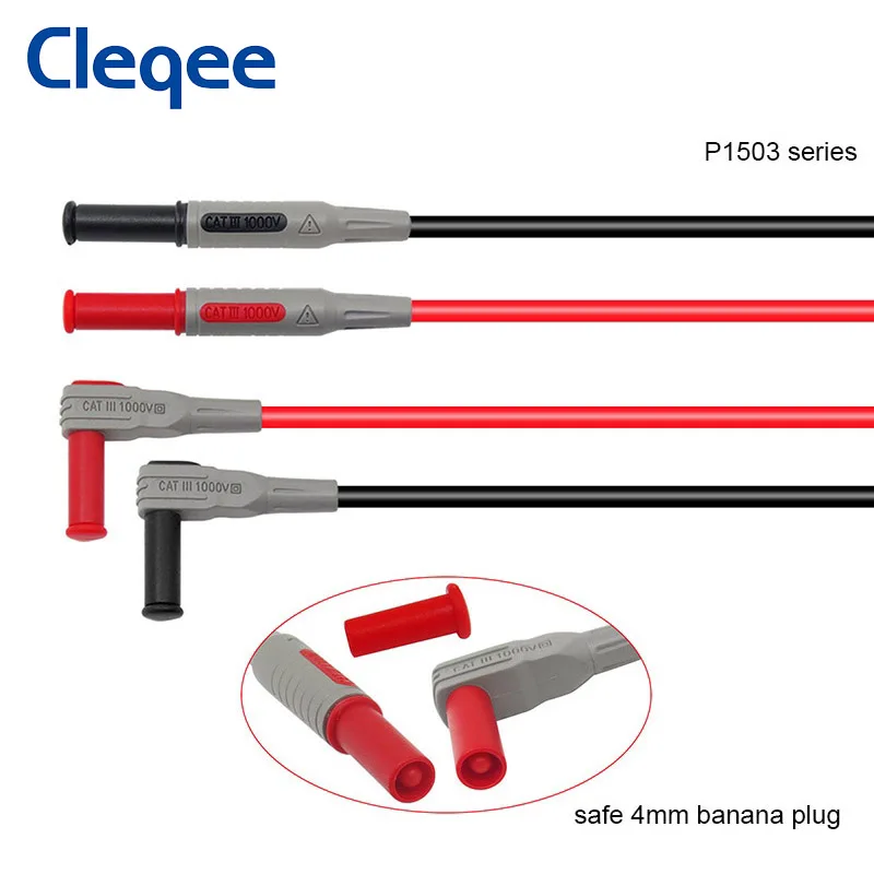 Набор тестовых проводов Cleqee P1503 сменная спица зонд 4 мм вилка типа банан зажим