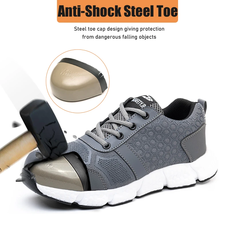 

Lightweight Anti-Shock Steel Toe Security Boots Men Work Industrial Safety Outdoor Shoes Women Waterproof Protection Sneakers