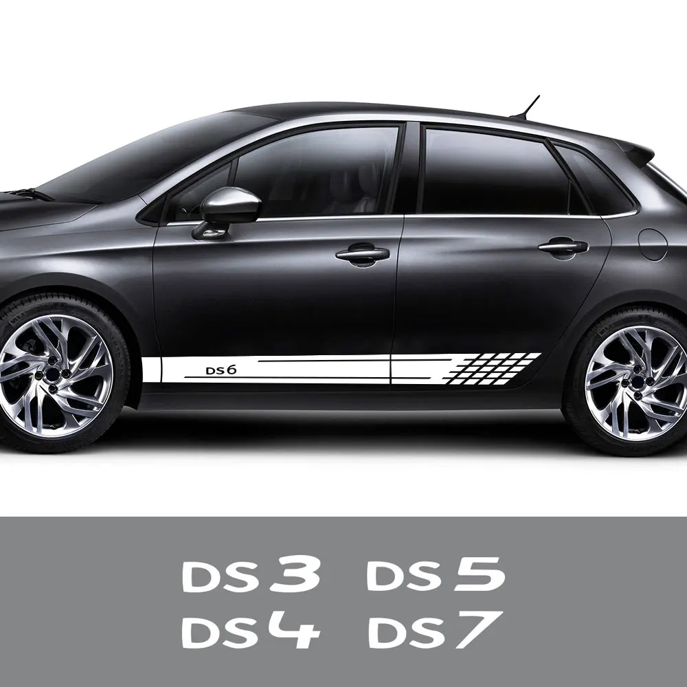

2 шт., виниловые наклейки на дверь автомобиля Citroen DS3 Cabrio DS4 DS5 Prestige 5LS DS6 DS7