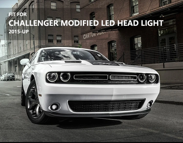 VLAND Factory для автомобиля аксессуар головной светильник для Challenger головной светильник- Светодиодный дневной светильник+ поворотник головной светильник ксеноновые комплекты