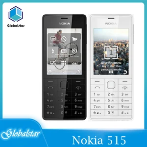 nokia 515 refurbished original mobile phones unlocked singledual sim card 2 4 inch5mp camera 1200mah single core free shipping free global shipping