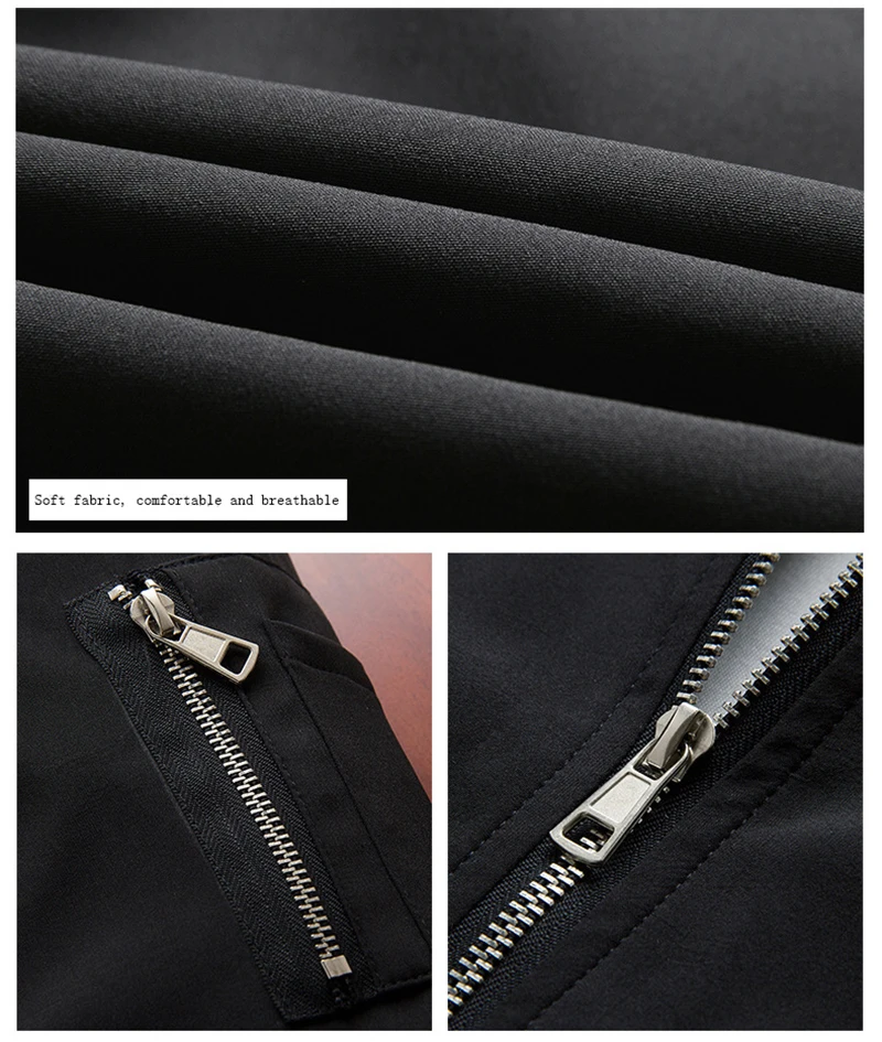 

Men's spring and autumn style solid color zipper slim-fit jacket casual business trend fashion high-quality men's jacket