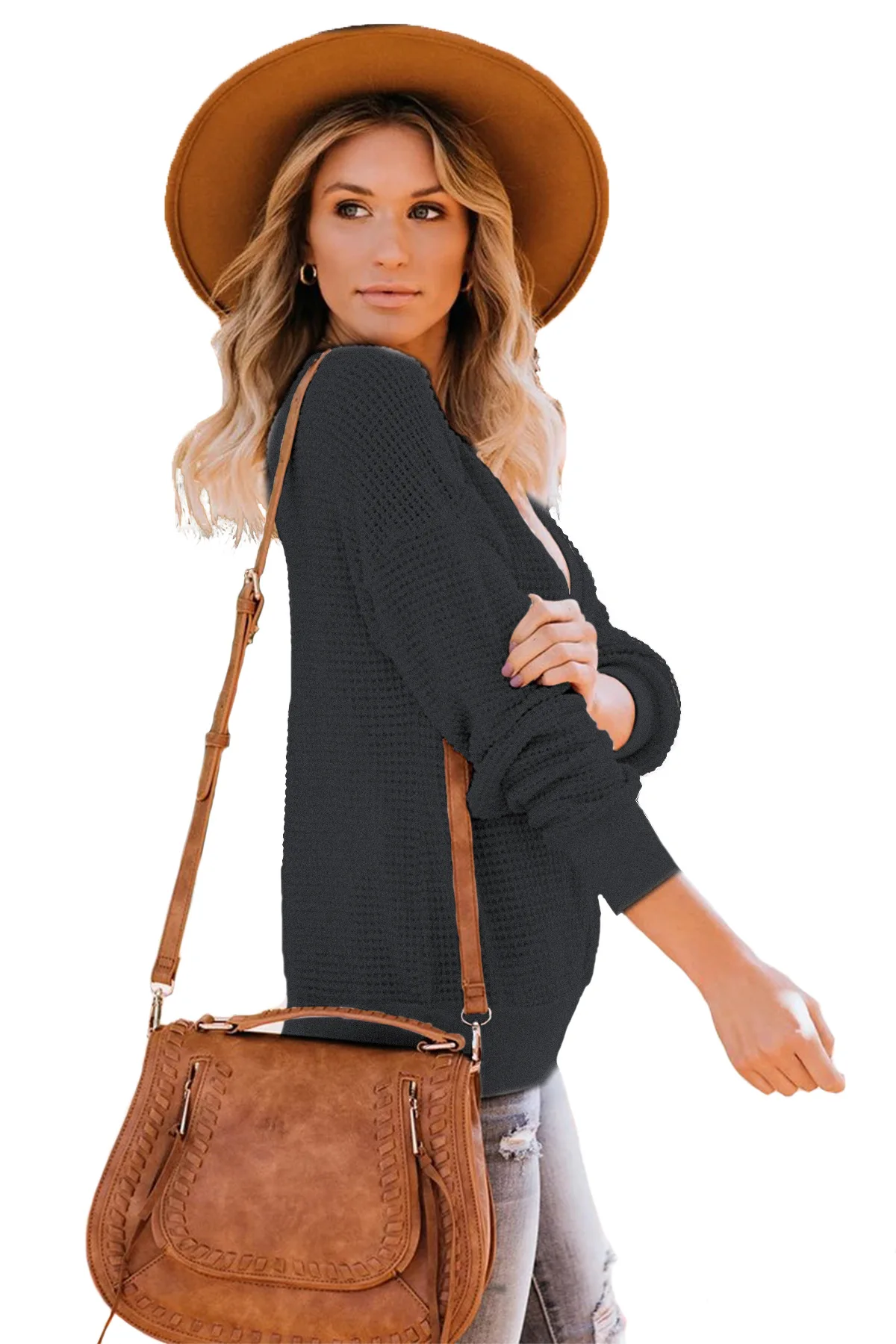 Весна и осень новое верхнее пальто Лидер продаж свободный свитер с перекрестным